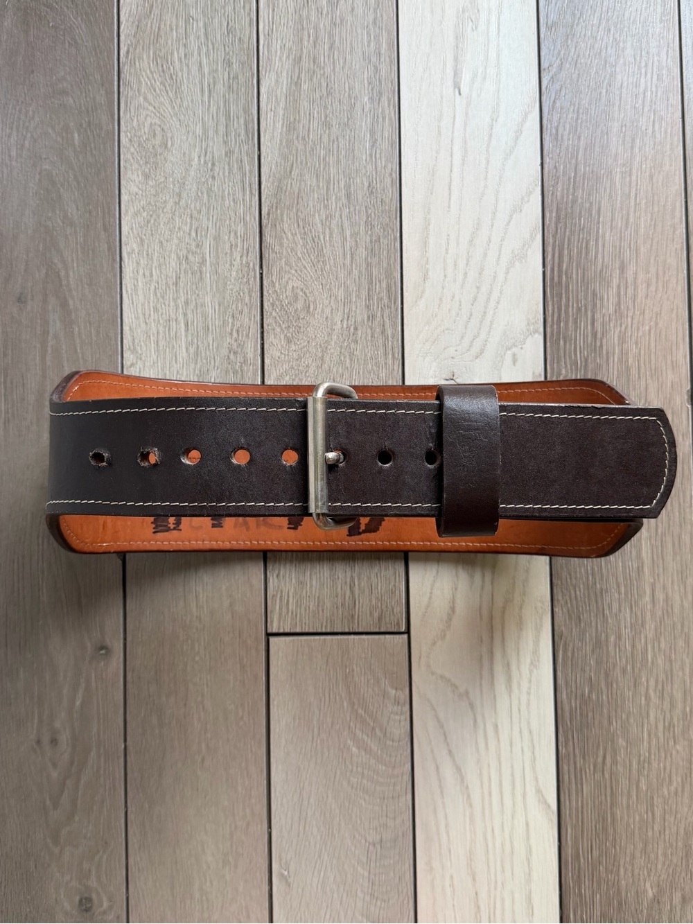 GRIZZLY Fitness leather weightlifting belt